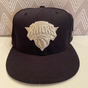 New Era New York Knicks 5950 Fitted Hat Metallic
